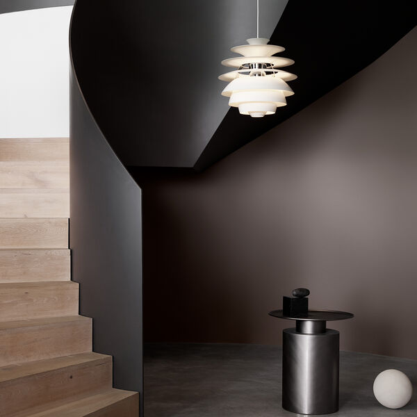 PH Snowball pendel, white/high lustre chrome plated PH Snowball pendel, white/high lustre chrome plated, Louis Poulsen