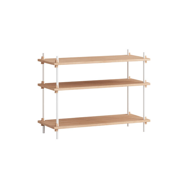 Shelving Classic Low, oak/white, MOEBE