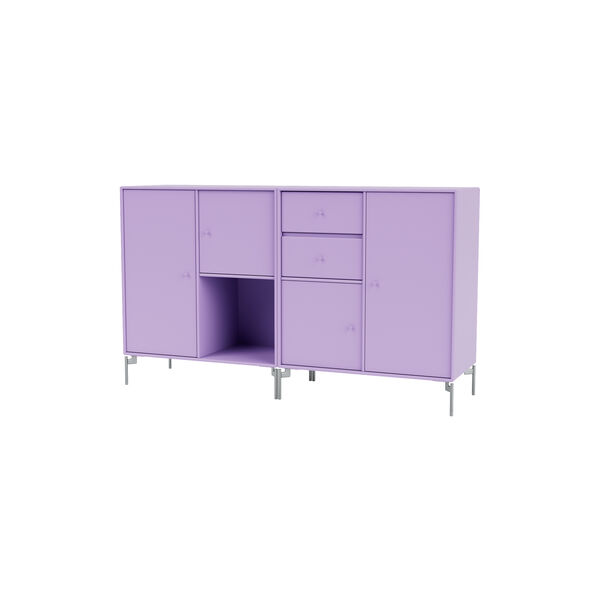 COUPLE Sideboard with Chrome Legs, 164 iris, Montana Furniture