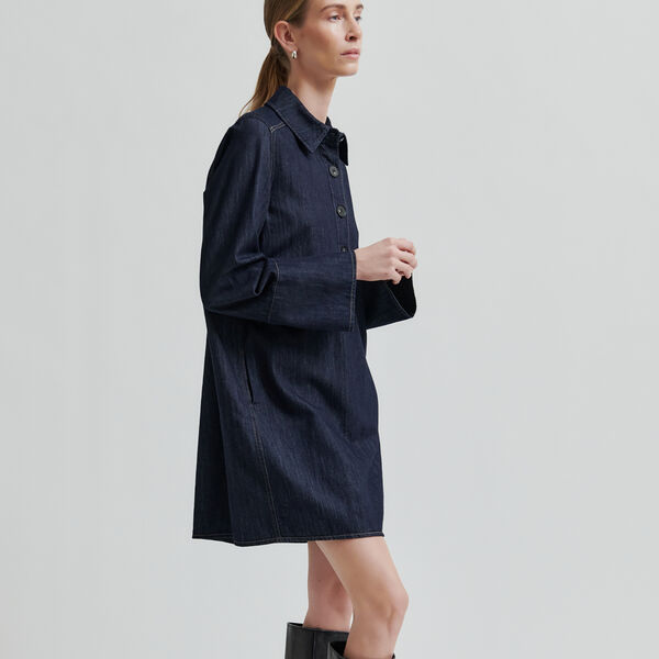 Dera Denim Tunic Dress, dark blue denim, Second Female