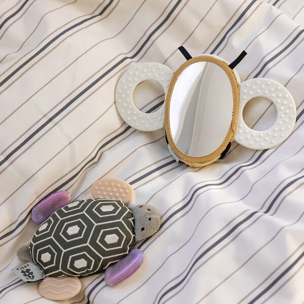 Turbo the Turtle Activity Rattle with Mirror, Sebra