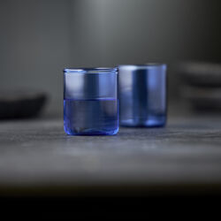 Torino Shot Glass 2 pcs, blue, Lyngby Glas