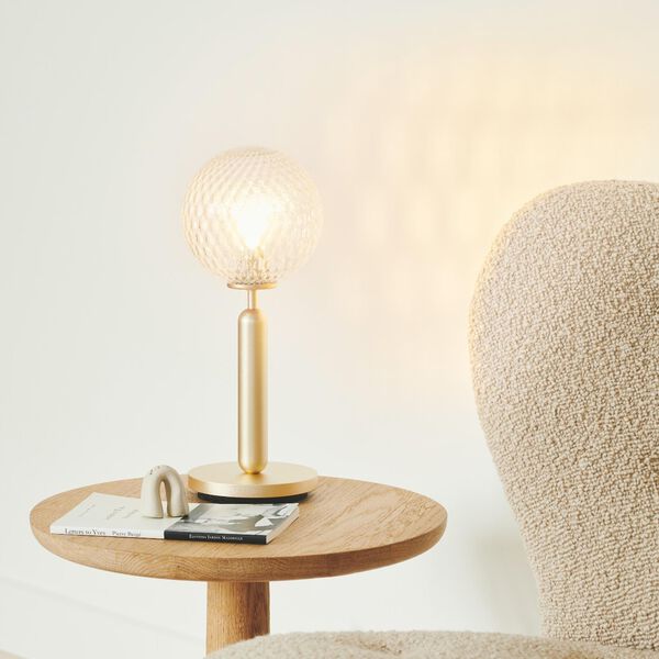 Miira Table Lamp, brass/optic clear, Nuura