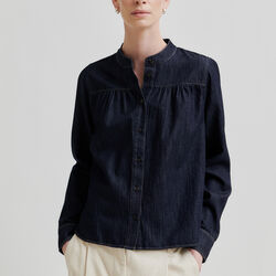Dera Denim Shirt, dark blue denim, Second Female
