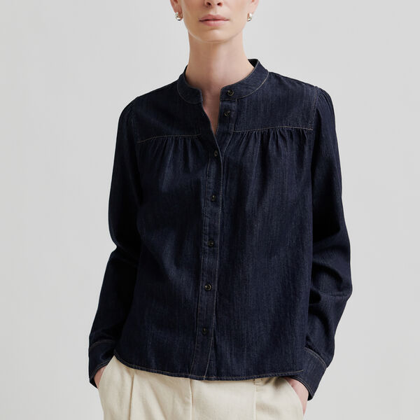 Dera Denim Shirt, dark blue denim, Second Female