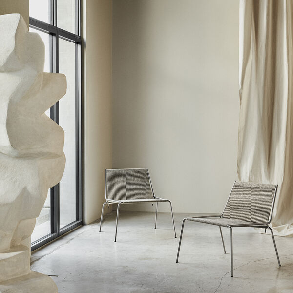 Noel Lounge Chair, steel/fair grey wool, Thorup Copenhagen