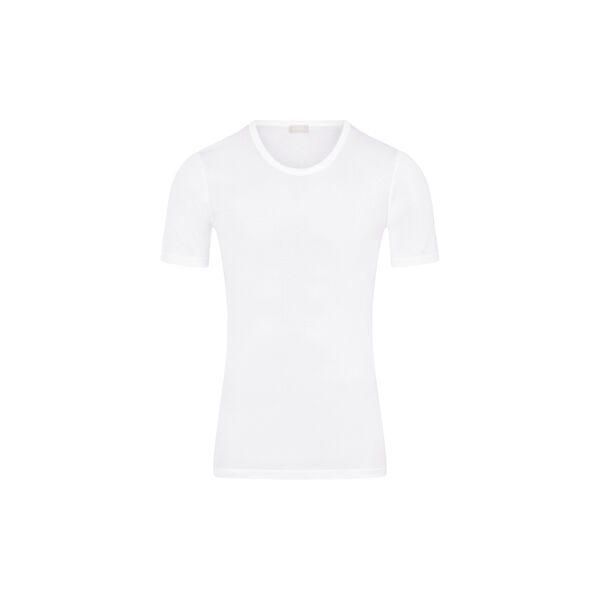 Cotton Pure Short Sleeve Shirt, white, HANRO