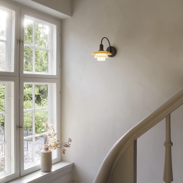 PH 2/2 Wall Lamp Centenary Edition, amber/opal white, Louis Poulsen