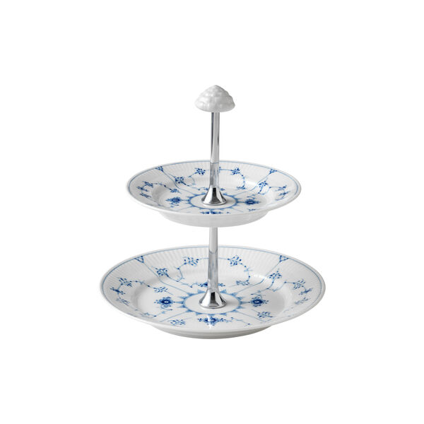 Musselmalet Gerippt Etagere 2 lag, Royal Copenhagen