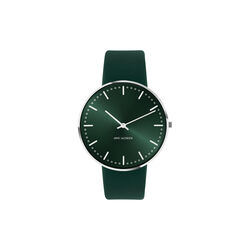 City Hall Wrist Watch, green/steel/green, Arne Jacobsen Watches