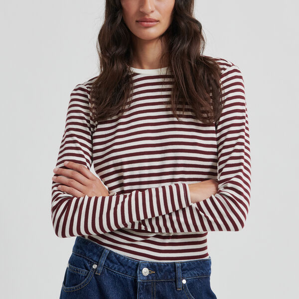 Alvilda Rundhals-T-Shirt, fudge, Second Female