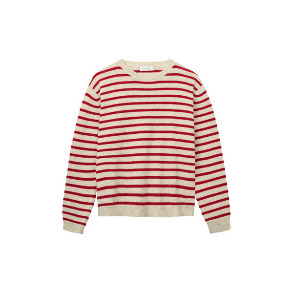 Charlie Strickpullover, red creme, Studio Feder