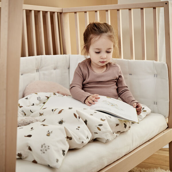 Bumper for Leander Linea&trade; and Luna&trade; Baby Cot, snow, Leander