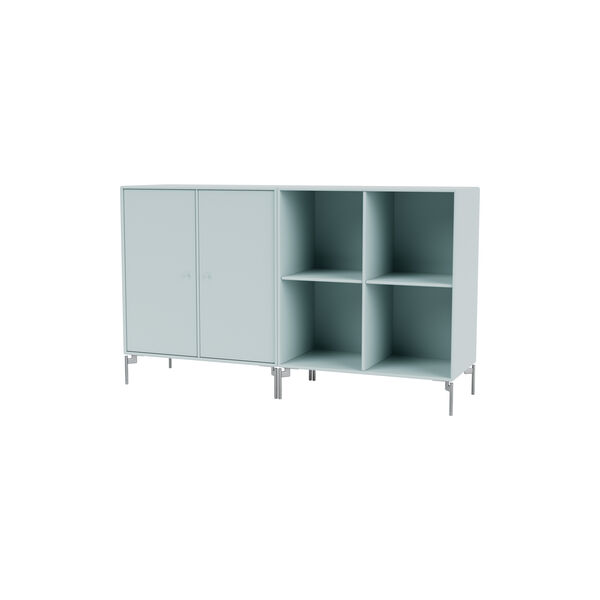PAIR Classic Sideboard with Chrome Legs, 148 flint, Montana Furniture