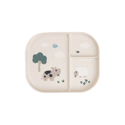 Tiny Farm Feinschmecker unterteilter Teller, sand, Done by Deer