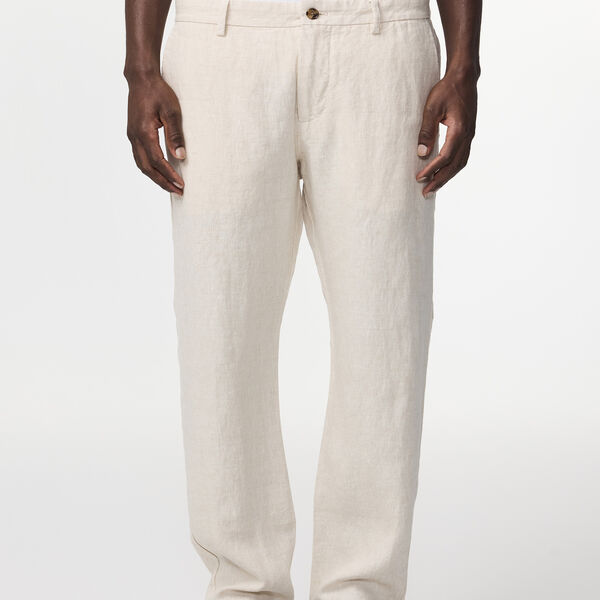 Theo Linen 1454 Trousers, oat, NN.07