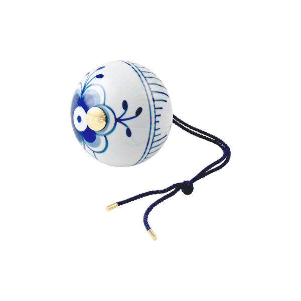 Blaue Mega Riflet Weihnachtskugel Nr. 2, Royal Copenhagen