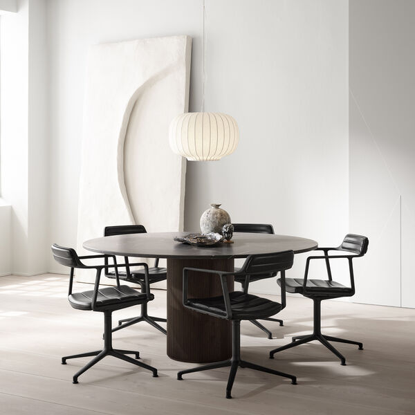 VIPP452 Drehstuhl mit Bodengleitern, schwarz/schwarz, Vipp