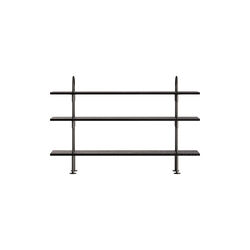 Keen Shelving, black brass/ash veneer, GUBI