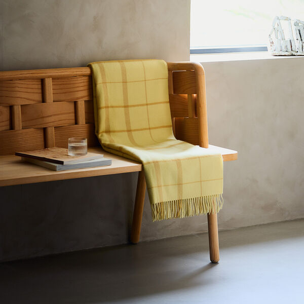 Warp and Weft Throw, 02101 balance - chamomile/mustard, Silkeborg Uldspinderi
