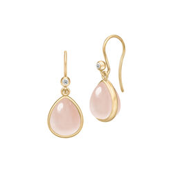 Paloma-Ohrringe, Gold/Milchrosa, Julie Sandlau