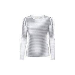 Ludmilla LS Tee GOTS, bright white/black, Basic Apparel