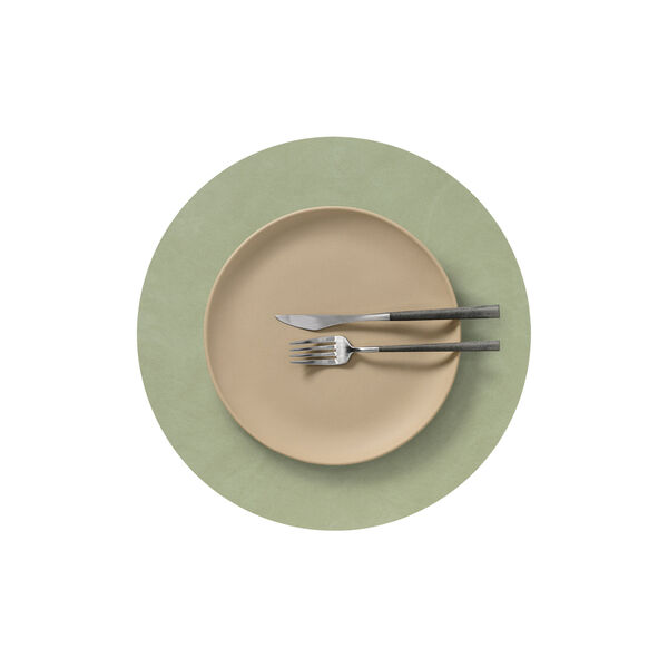 Nupo table mat Circle L, olive green, LIND DNA