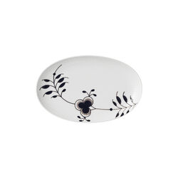 Mega Schwarz Gerippt Platte, 23 cm, Royal Copenhagen