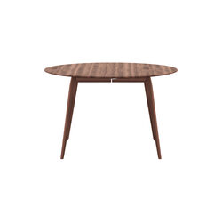 PLAYdinner Round Ø120 Dining Table with Extension, natural oiled walnut, Bruunmunch Furniture