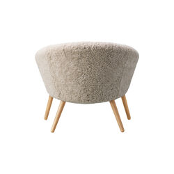 Ditzel Lounge-Stuhl, wei&szlig;/lackierte Eiche, Fredericia Furniture