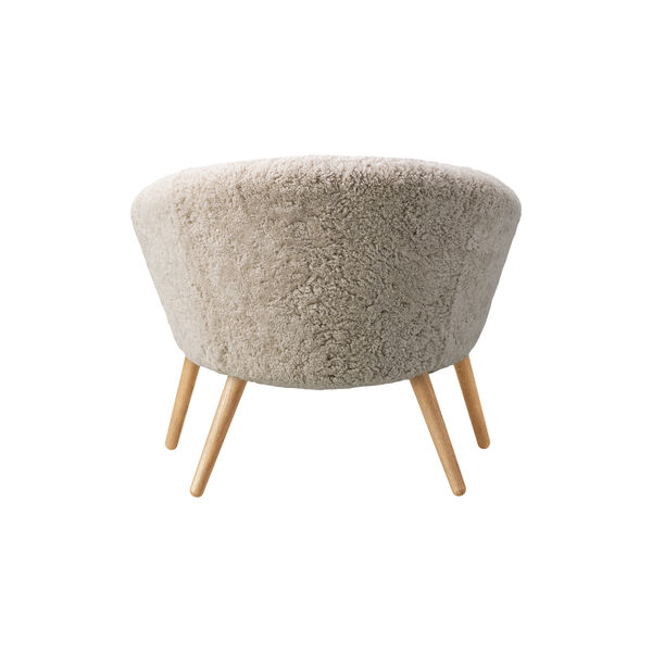 Ditzel Lounge-Stuhl, wei&szlig;/lackierte Eiche, Fredericia Furniture