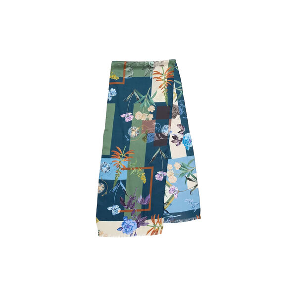 FLORAL GEO scarf, blue, Bella Ballou