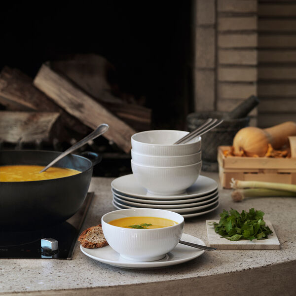 wei&szlig;e gerippte Sch&uuml;ssel 73 cl, Royal Copenhagen