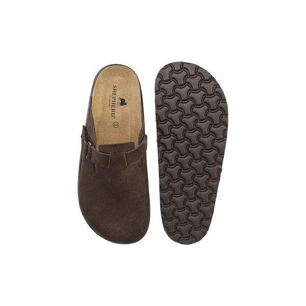 Roma Slippers, brown mocka, Shepherd of Sweden