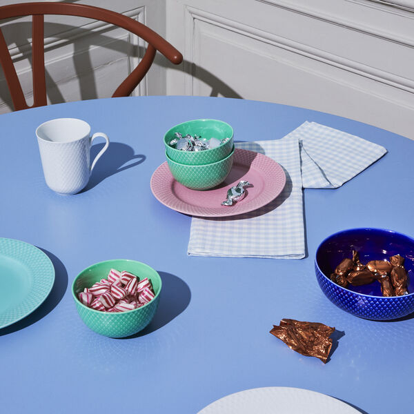 Rhombe Color Bowl, dark blue, Lyngby Porcel&aelig;n