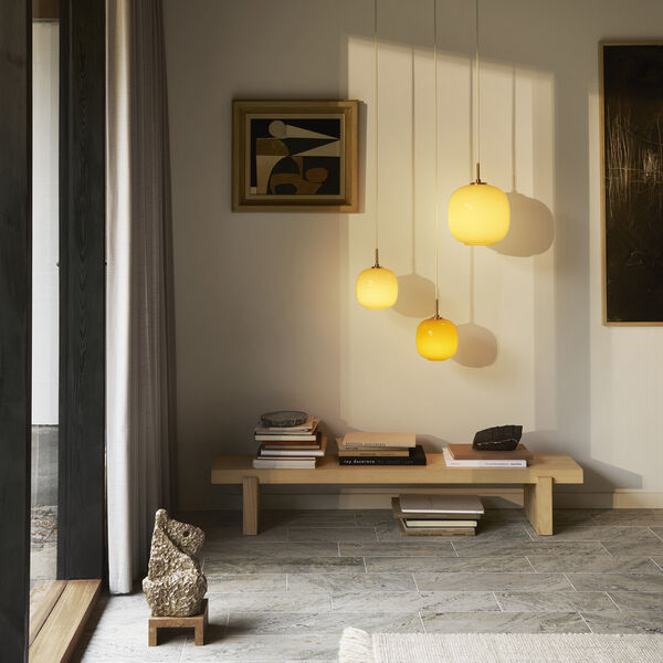 VL45 Radiohus Pendant, pale yellow, Louis Poulsen