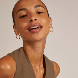 EBNA maxi crystal hoops, gold-plated, Pilgrim