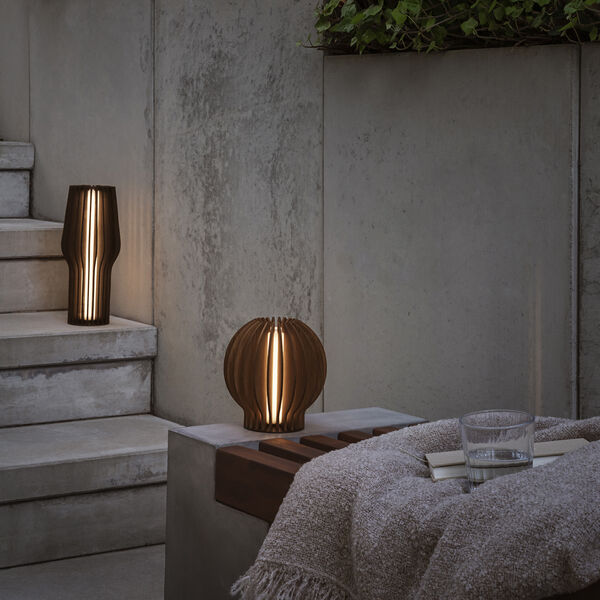 Radiant Round LED lamp, smoked oak, Eva Solo