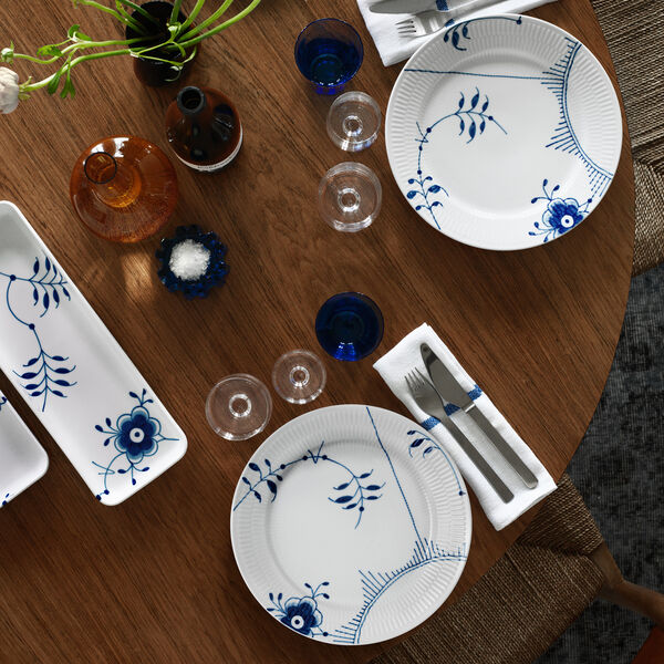 Mega Blau Gerippt Platte, 36 cm, Royal Copenhagen