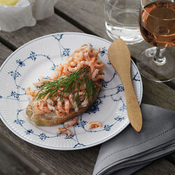 Musselmalet Gerippt Teller &Oslash; 22 cm, Royal Copenhagen