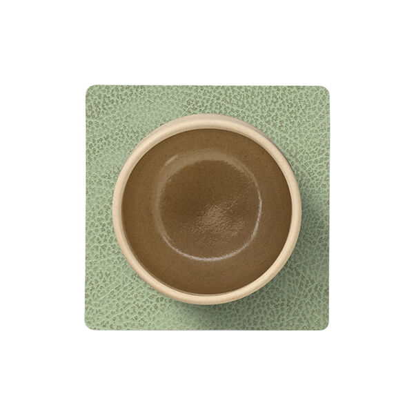 Hippo glass mat Square, olive green, LIND DNA