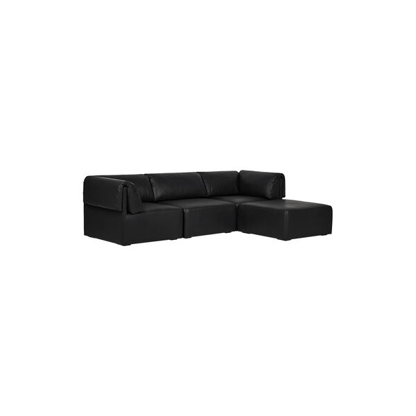 3-Sitzer Wonder-Sofa mit Armlehnen und Chaiselongue, Brescia 0509, GUBI