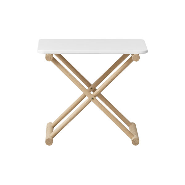 Camp Bed Table Low, white/oak, Oliver Furniture