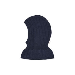 Balaclava aus Merino-Rippstrick, navy, Copenhagen Colors Organics