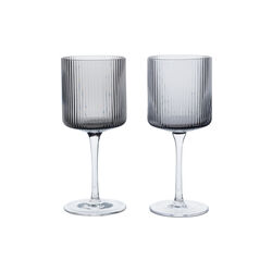 Ripple Weißweinglas, smoked grey, Ferm Living