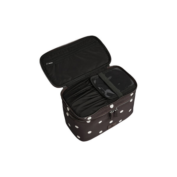 TreasureMBG Toiletry Bag Rec., polka dot, brown, Markberg