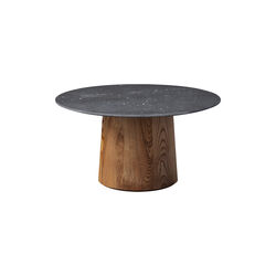 Niveau Couchtisch &Oslash; 61 cm, Black Marquina/oiled stained ash, Fredericia Furniture