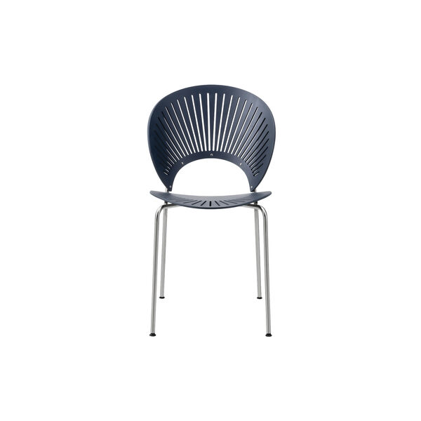 3398 Trinidad Stuhl, nordic blue/chrome, Fredericia Furniture