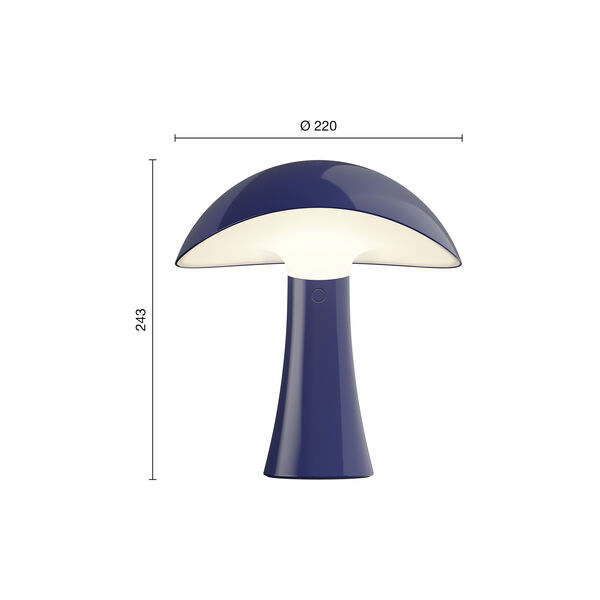 Rumee 220 Portable Lamp, night blue, Louis Poulsen
