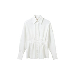 MIKRASW FITTED SHIRT WITH PLEATS, off white, Sofie Schnoor